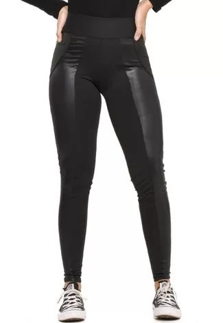 Calça Térmica Montaria Flanelada Legging Forrada Com Detalhe Em Cirrê Mood Modas 068 Preto | Dafiti (BR)
