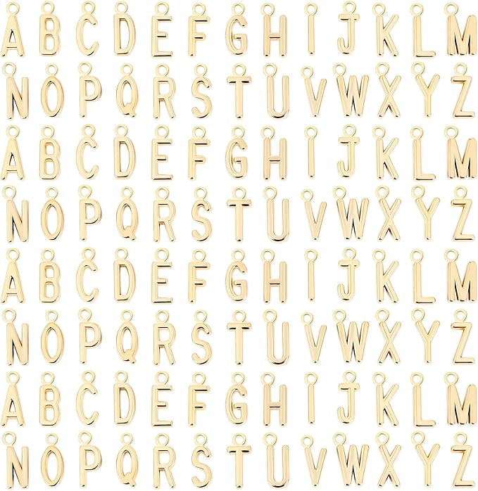 SANNIX 156Pcs/6 Sets Letter Charms Alphabet ABC Letter Charms Capital A-Z Charms DIY Bracelets Ne... | Amazon (US)