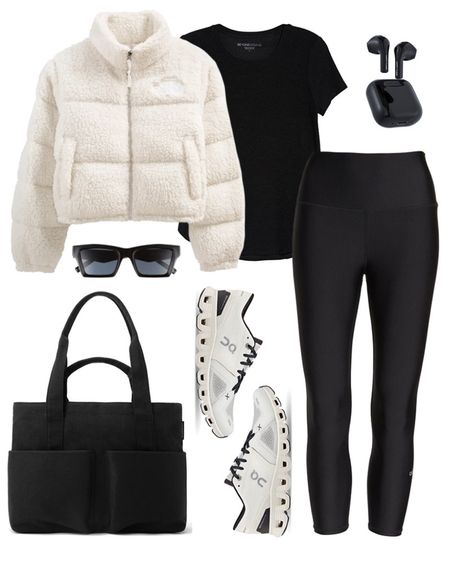 Activewear outfit inspo for chilly temps 🖤 

#tssedited #ootd #athleisure #puffer #fitness #sneakers #workout 

#LTKSeasonal #LTKfit