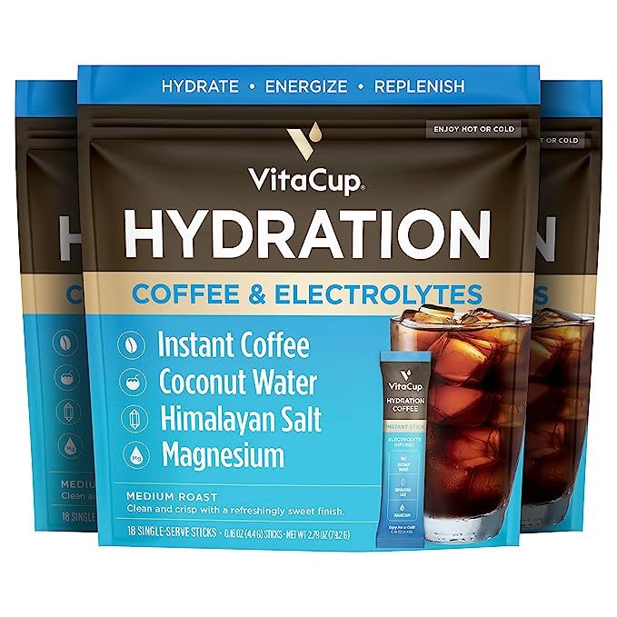 VitaCup Hydration Coffee Packets, The First Coffee That Hydrates You w/Electrolytes, Coconut Wate... | Amazon (US)