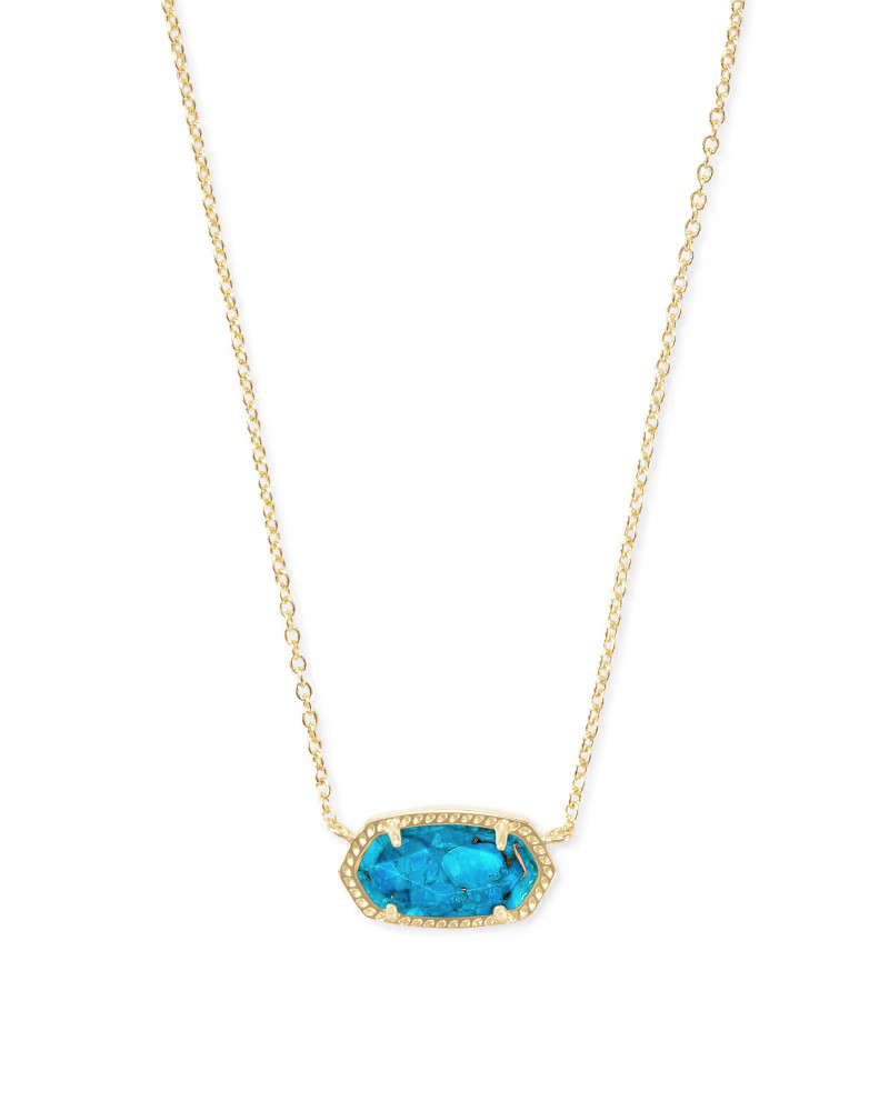 Elisa Gold Pendant Necklace in Bronze Veined Turquoise Magnesite | Kendra Scott