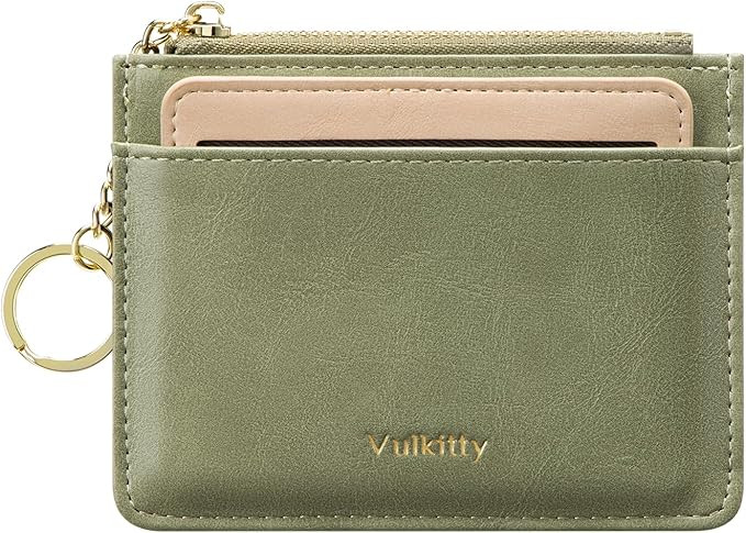 Credit Card Holder for Women with Detachable ID Badge Holder Womens Minimalist Wallet Keychain Wa... | Amazon (US)