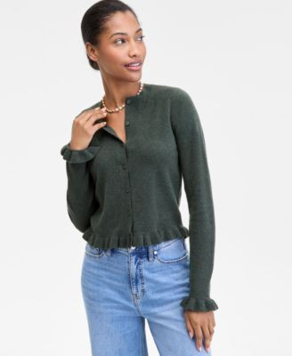 Women's Ruffle-Hem Cardigan, Macy's Exclusive | Macy's