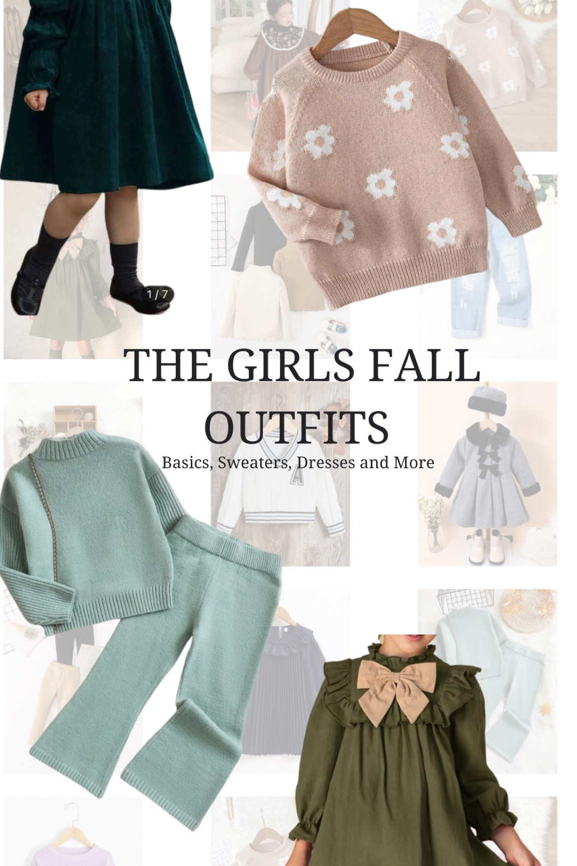 Toddler girl Fall Basics, Dresses, sweaters and coats 