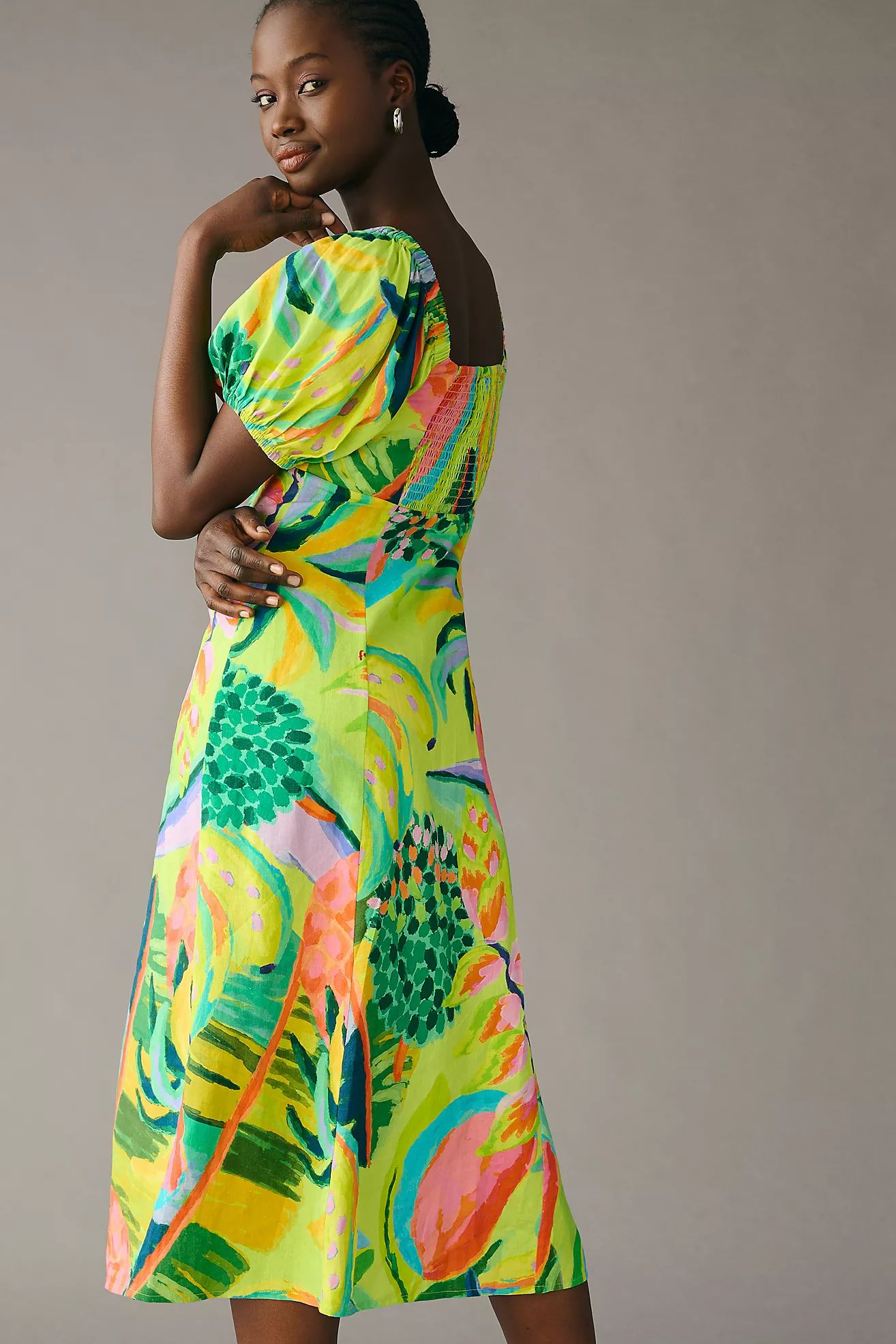 Farm Rio Printed Puff-Sleeve Dress | Anthropologie (US)