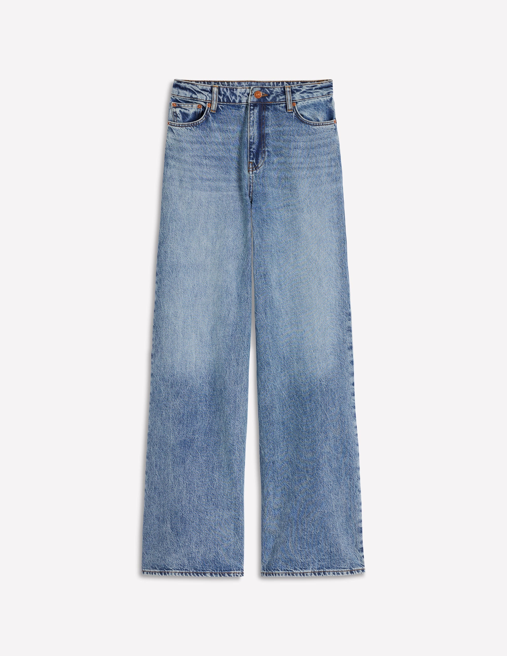 Relaxed Wide Leg Jeans-Mid Vintage | Boden (US)
