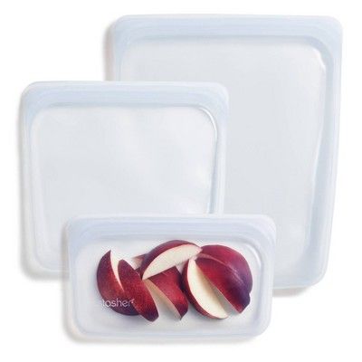 Stasher Reusable Silicone Food Storage Starter Kit – Snack, Sandwich & Half Gallon - Clear - 3p... | Target