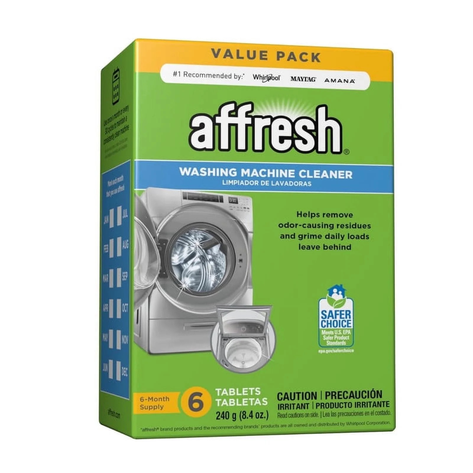 Affresh Washing Machine Cleaner, Cleans Front Load and Top Load Wash - 6 Tablets | Walmart (US)