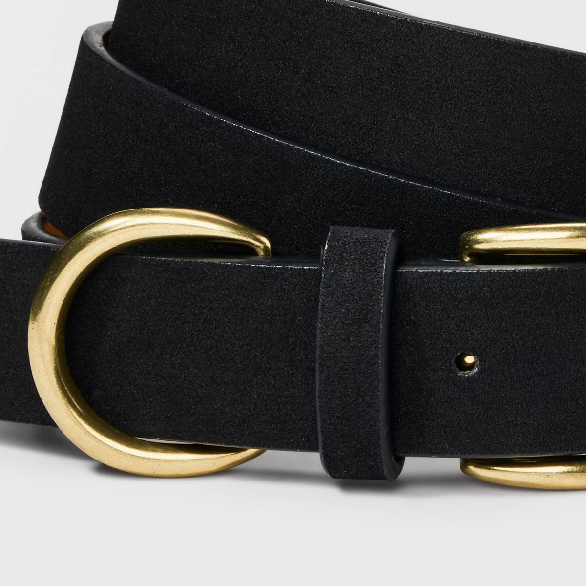 Women's Double Harness Metal Loop Belt - Universal Thread™ Black S | Target
