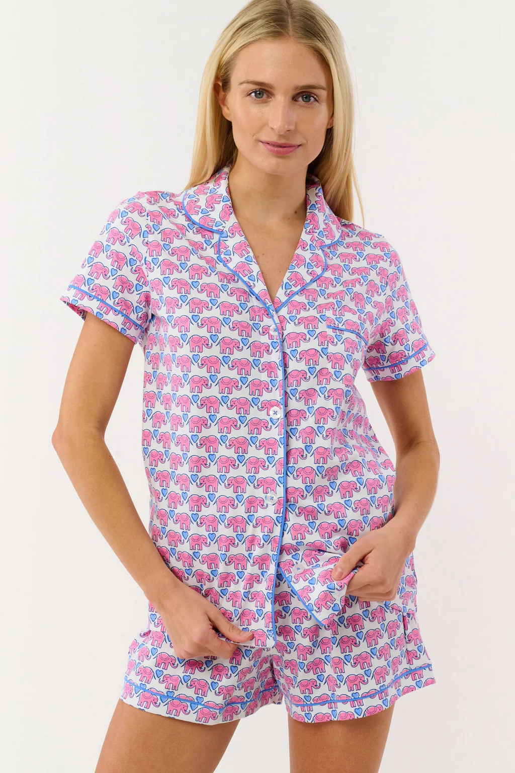 Hathi Hearts Polo Pajamas | Roller Rabbit
