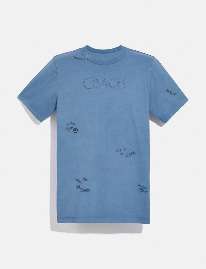 signature hand drawing t-shirt in organic cotton | Coach (US)