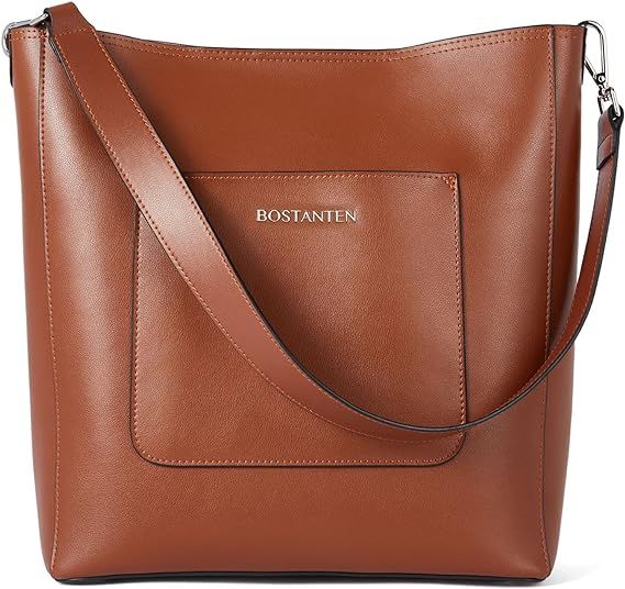 BOSTANTEN Handbags for Women Genuine Leather Designer Hobo Tote Purses Shoulder Crossbody Bucket ... | Amazon (US)