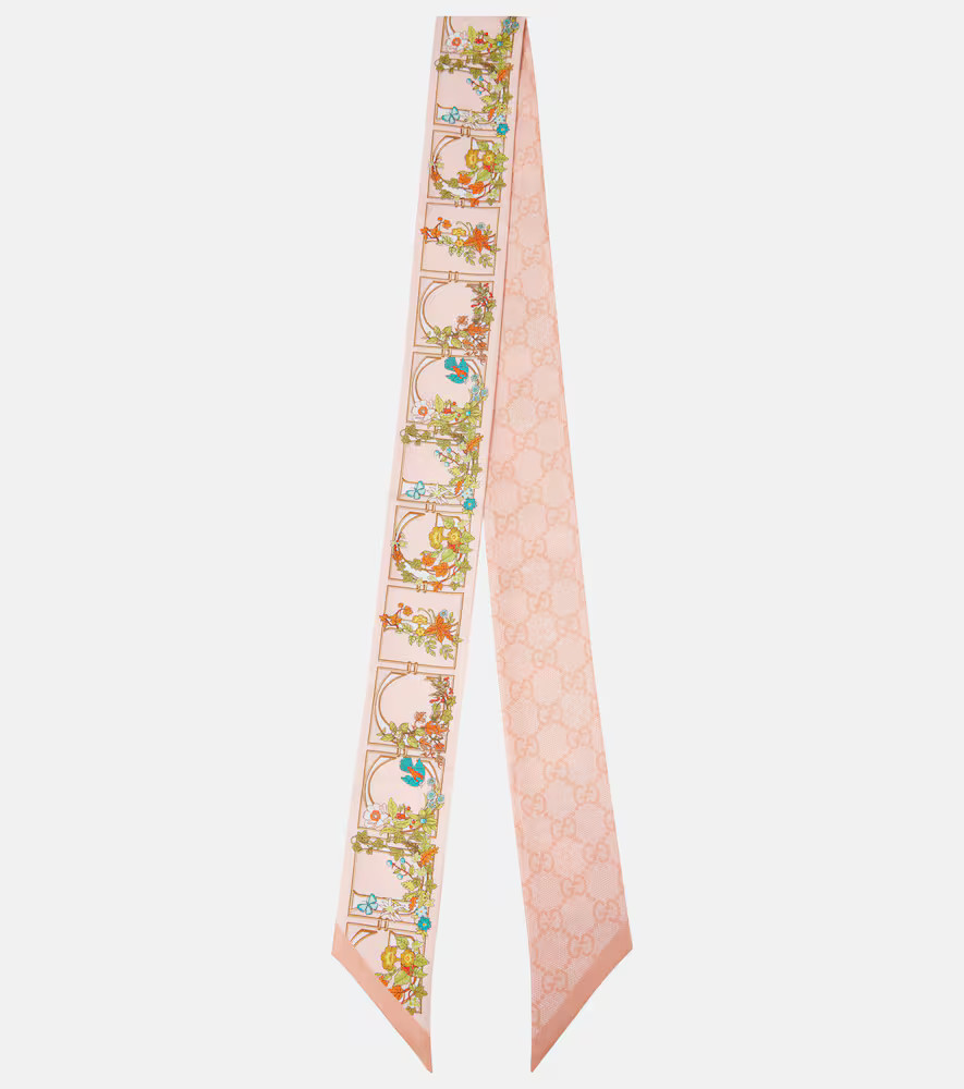 Gucci Floral silk twill scarf | Mytheresa (INTL)