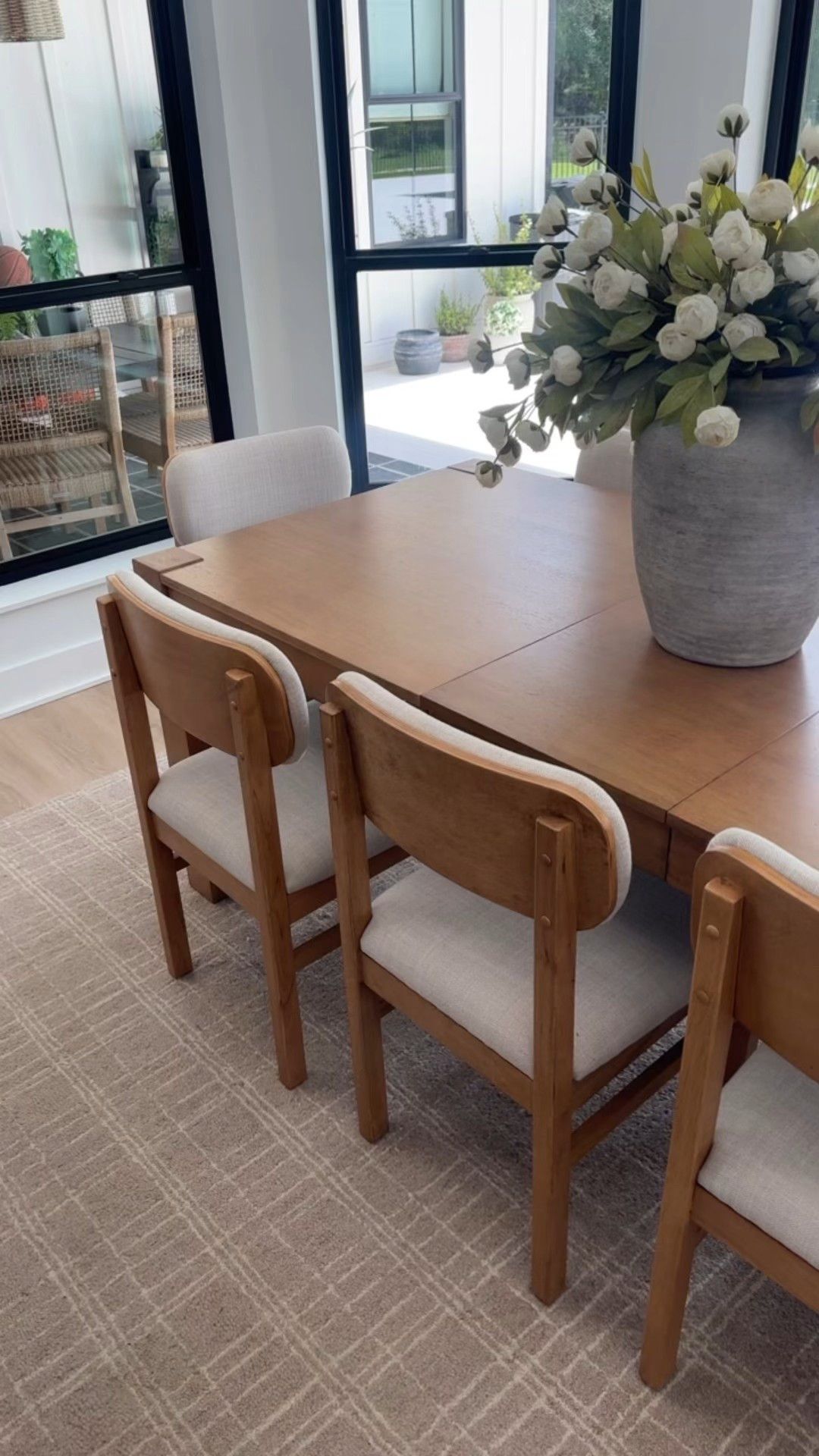 I still can’t believe that this table is under $300 and from Walmart Better Homes & Gardens! We have the honey but also comes in walnut! It’s extendable comes with a leaf. Can sit up to eight people comfortably. I will also link the chairs, rug, florals, and the vase is from Hobby Lobby. 😍

We have the larger table with leaf but I also added the smaller version!

I will also add in our previous dining table that we loved, but did not see enough people. 

#LTKHome #LTKSaleAlert #LTKFamily