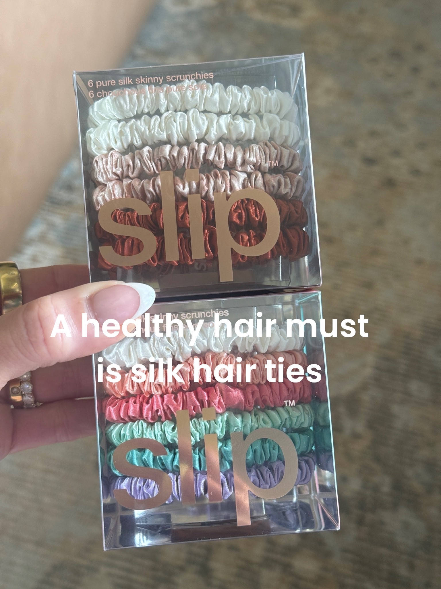 A absolute healthy hair must is to use silk products on your hair and that being said silk hair ties. These are one of my favorites. You do have to throw them out after a while when they get really stretched out if you used them for a while and Harper loves these too so I was able to get these on sale.

#LTKSaleAlert #LTKBeauty