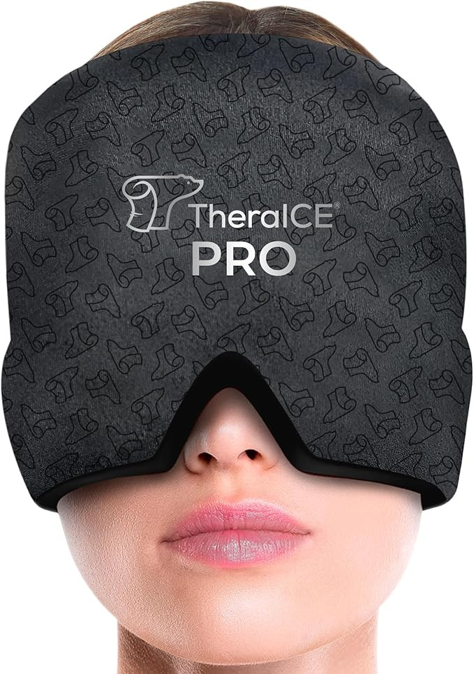 TheraICE Migraine Relief Cap PRO, Headache Relief Cap, Ice Face Mask, Cold Compress Head Wrap for... | Amazon (US)