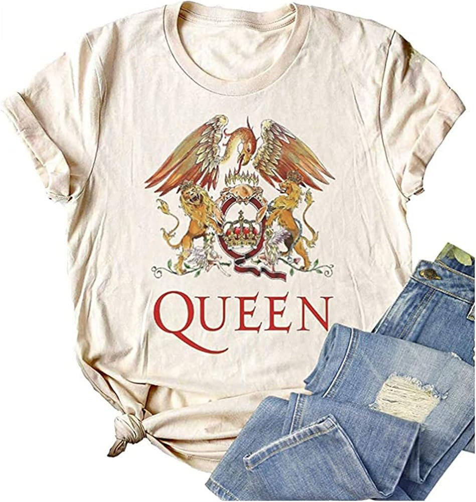 Womens Vintage Shirt Music Concert Tees Summer Short Sleeve Casual Graphic Tees | Amazon (US)