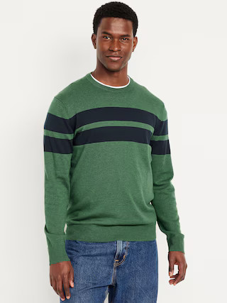 Chest-Stripe Crew-Neck Sweater | Old Navy (US)