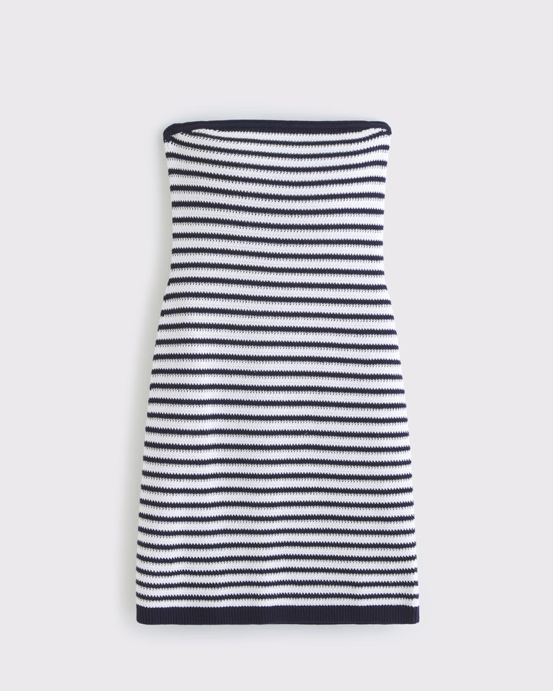 Crochet-Style Strapless Mini Dress | Abercrombie & Fitch (US)