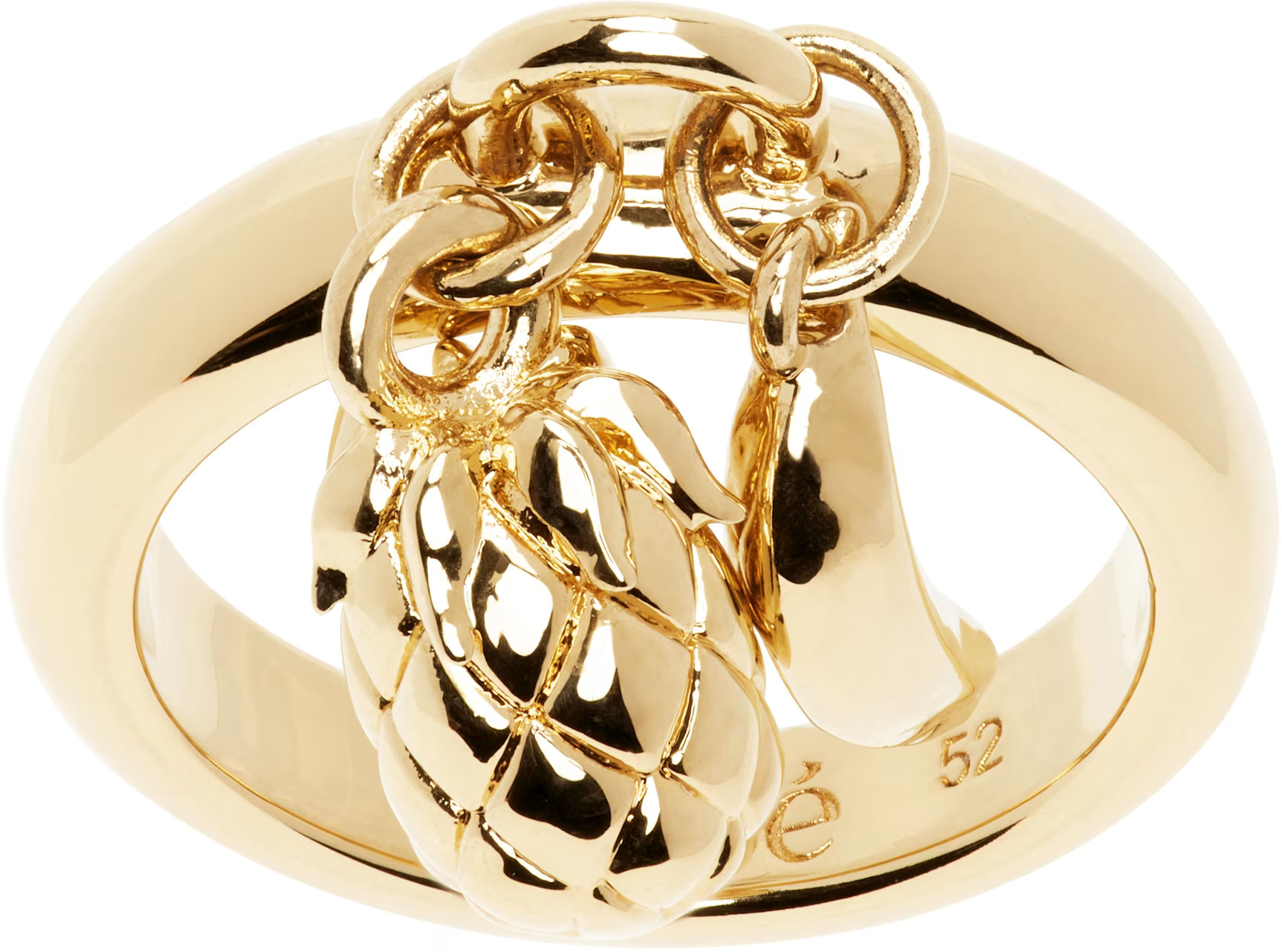 Chloé - Gold 'The Chloé Charms' Ring | SSENSE