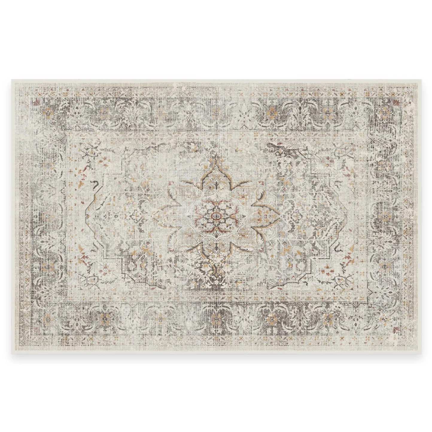 Ruggable Sarrah Machine Washable Traditional Distressed Area Rug 2' x 3'', Hazel | Walmart (US)