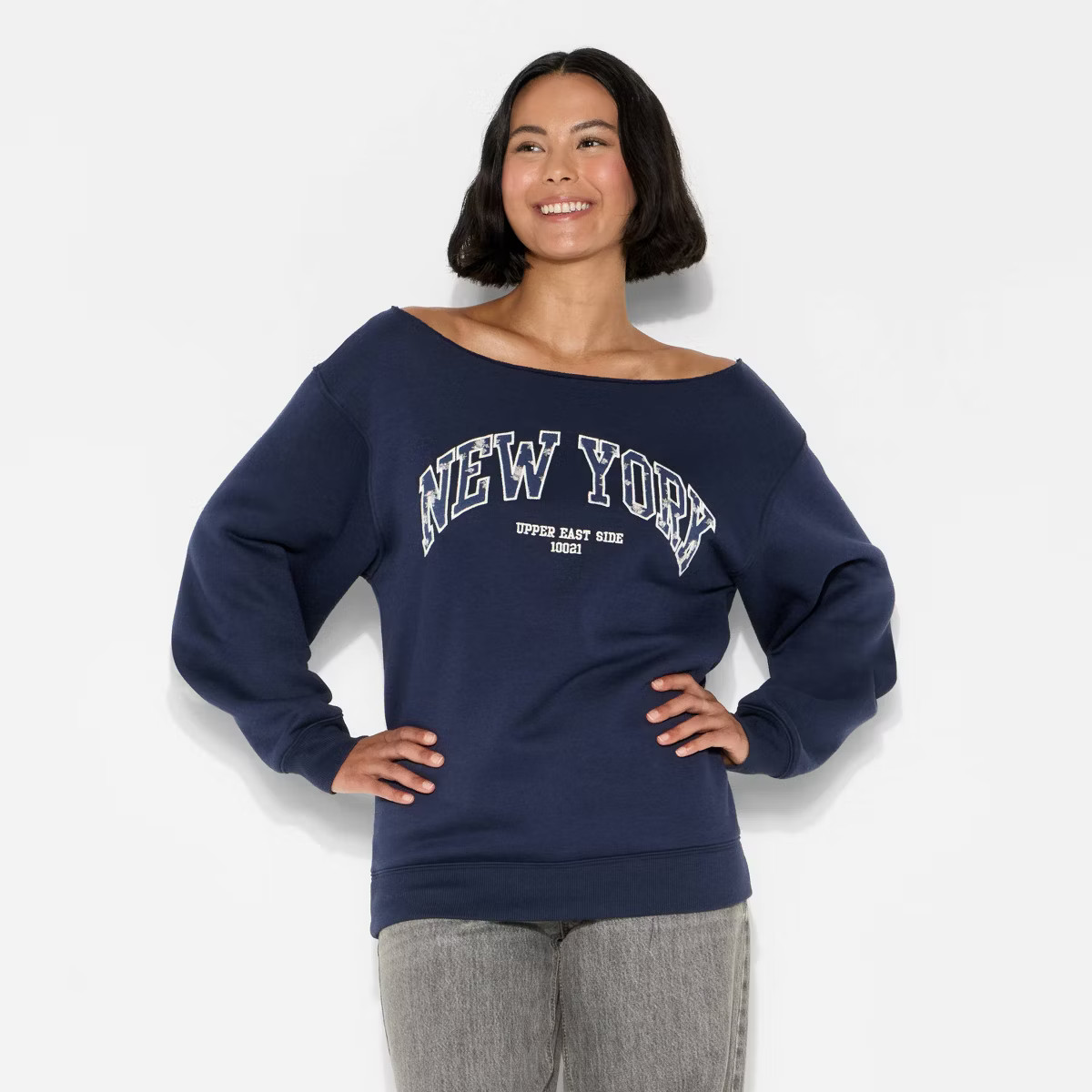 Women's Off the Shoulder Sweatshirt - Wild Fable™ | Target