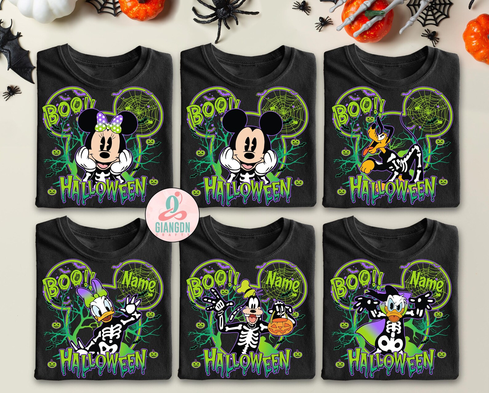Vintage Disney Halloween All Characters Shirts, Mickey and Friends Halloween Shirt, Halloween Par... | Etsy (US)