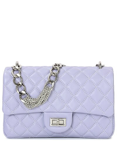 Elegant Quilted Leather Chain Shoulder Bag | Rue La La