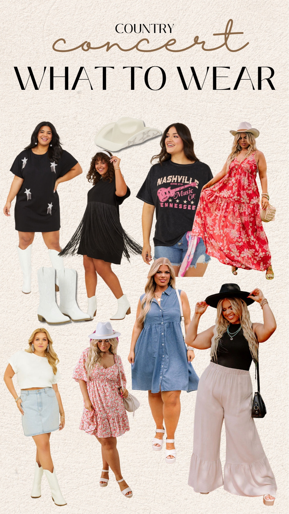 Looking for plus size outfits for country concert looks? As your resident Nashville bestie here are some of my curvy faves 

#LTKunder100 #LTKtravel #LTKcurves