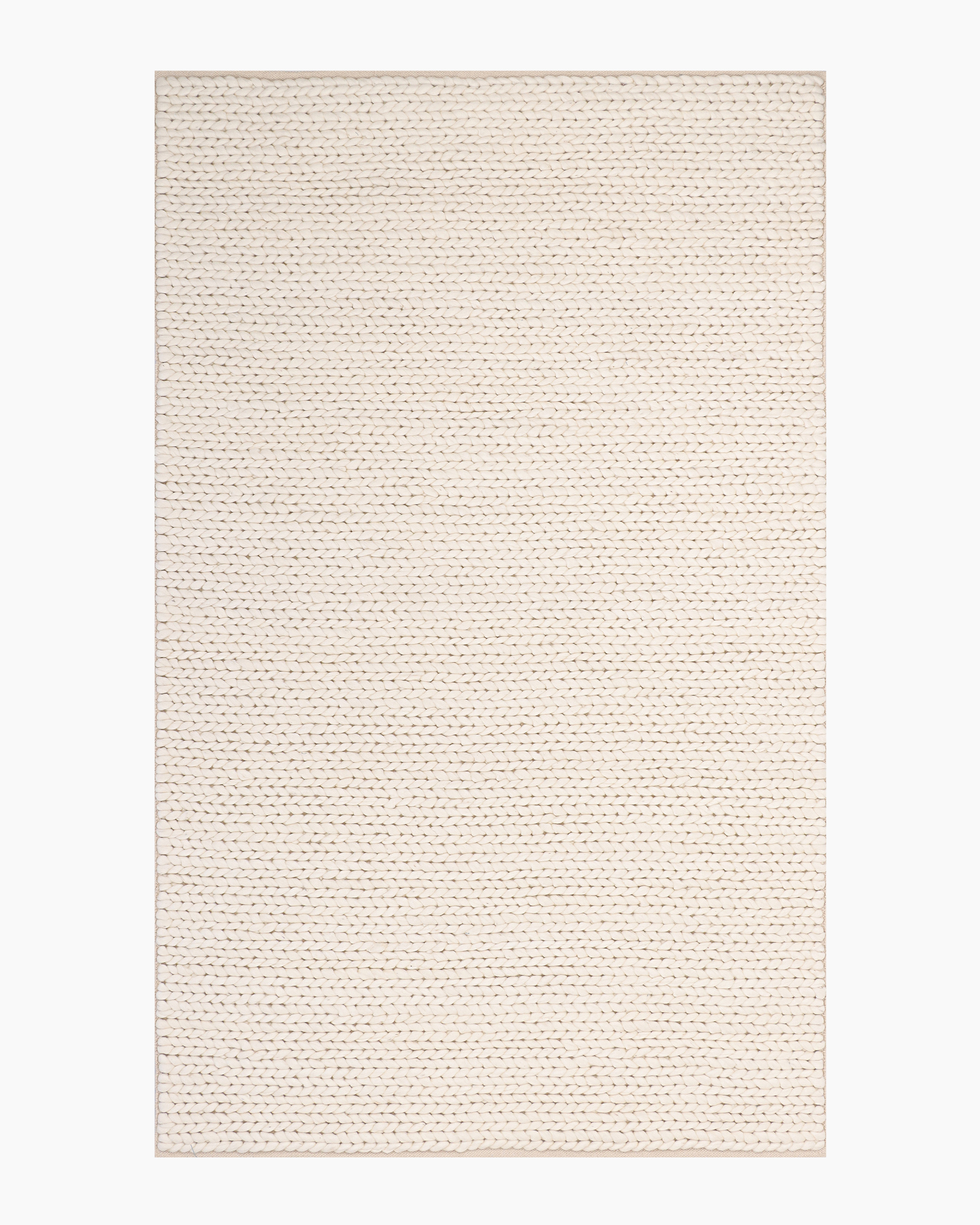 Quince | Chunky Hand Braided Wool Rug in Neutral, Size 9' x 12' | Quince