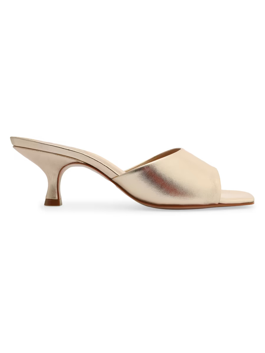 Dethalia Metallic Leather Sandals | Saks Fifth Avenue