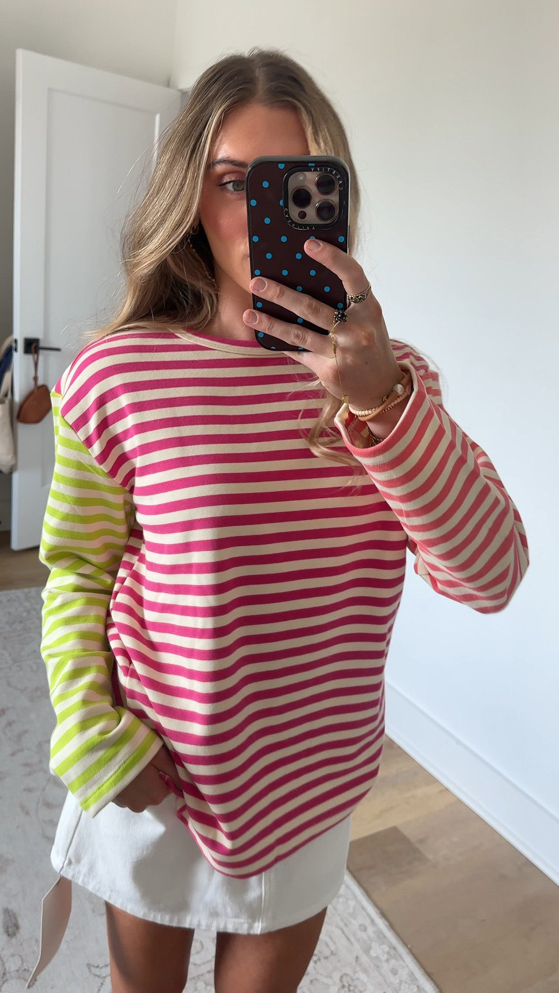 @englishfactory size xs Elevate your casual outfit with our Striped Color Block Long Sleeve Tee. Featuring a bold and playful color block design this tee adds a pop of personality to your wardrobe. The round neckline and drop shoulder design provide a relaxed and comfortable fit. The horizontal stripes add a classic touch making it a versatile piece for any occasion. Made with high-quality fabric this tee is durable and comfortable to wear. Perfect for a day out with friends or a cozy day at home.

#LTKSeasonal #LTKgrwm #LTKootd