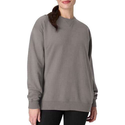 Hanes Men's Comfortwash Garment Dyed Sweatshirt, Concrete Gray, Small | Amazon (US)