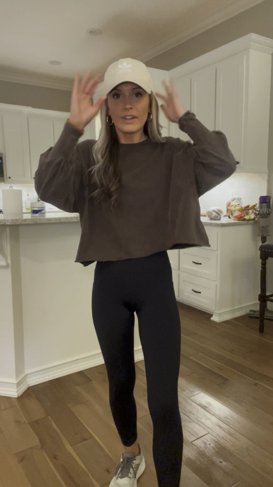 OOTD wearing a size small in both the top and leggings. 

#LTKVideo #LTKFitness #LTKFindsUnder50