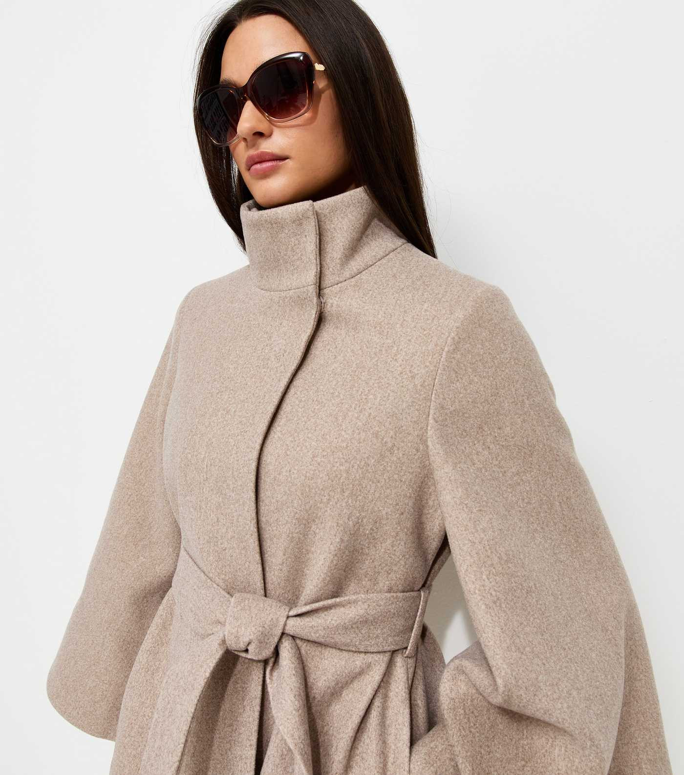 Cream Wide Sleeve Belted Cape Jacket | New Look | New Look (UK)