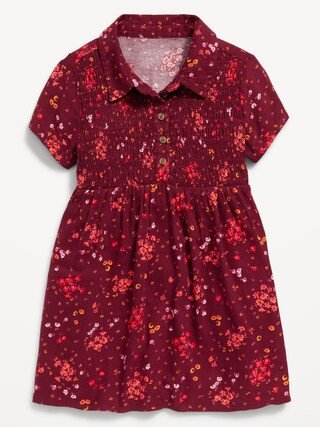Printed Smocked Shirt Dress for Toddler Girls | Old Navy (US)