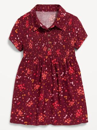Printed Smocked Shirt Dress for Toddler Girls | Old Navy (US)