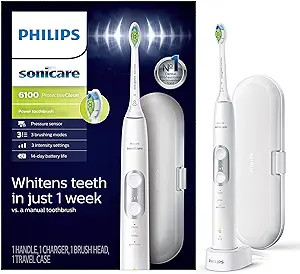 PHILIPS Sonicare ProtectiveClean 6100 Rechargeable Electric Toothbrush, with Pressure Sensor, 3 C... | Amazon (US)