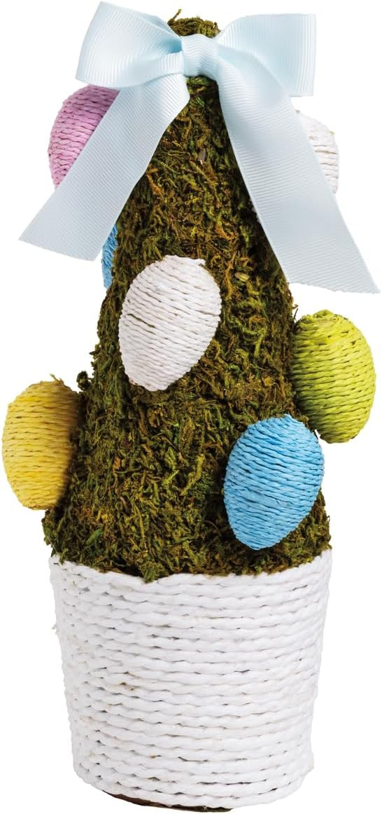 Mud Pie Small Moss Easter Egg Tree, 10" x 3 1/4" Dia | Amazon (US)