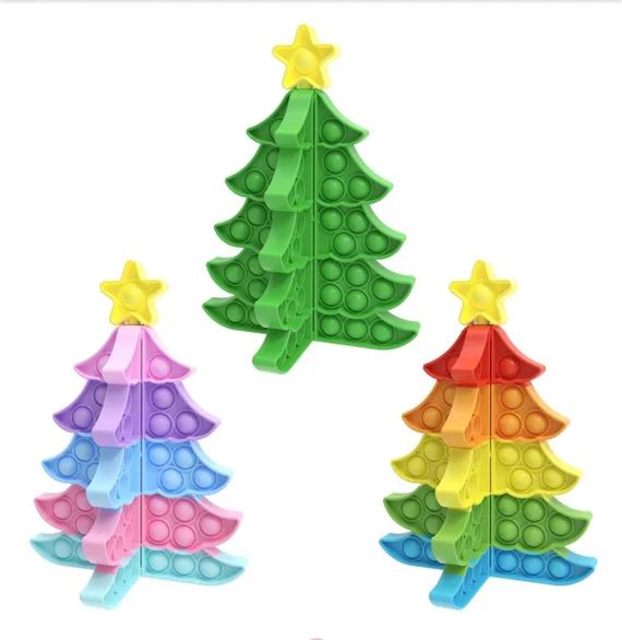 Christmas Tree pop its Merry Christmas tree 3 pc Christmas theme Pop its | Etsy (US)