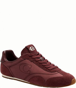 Women's Satin and Suede Lace Up Sneakers | Dillard's