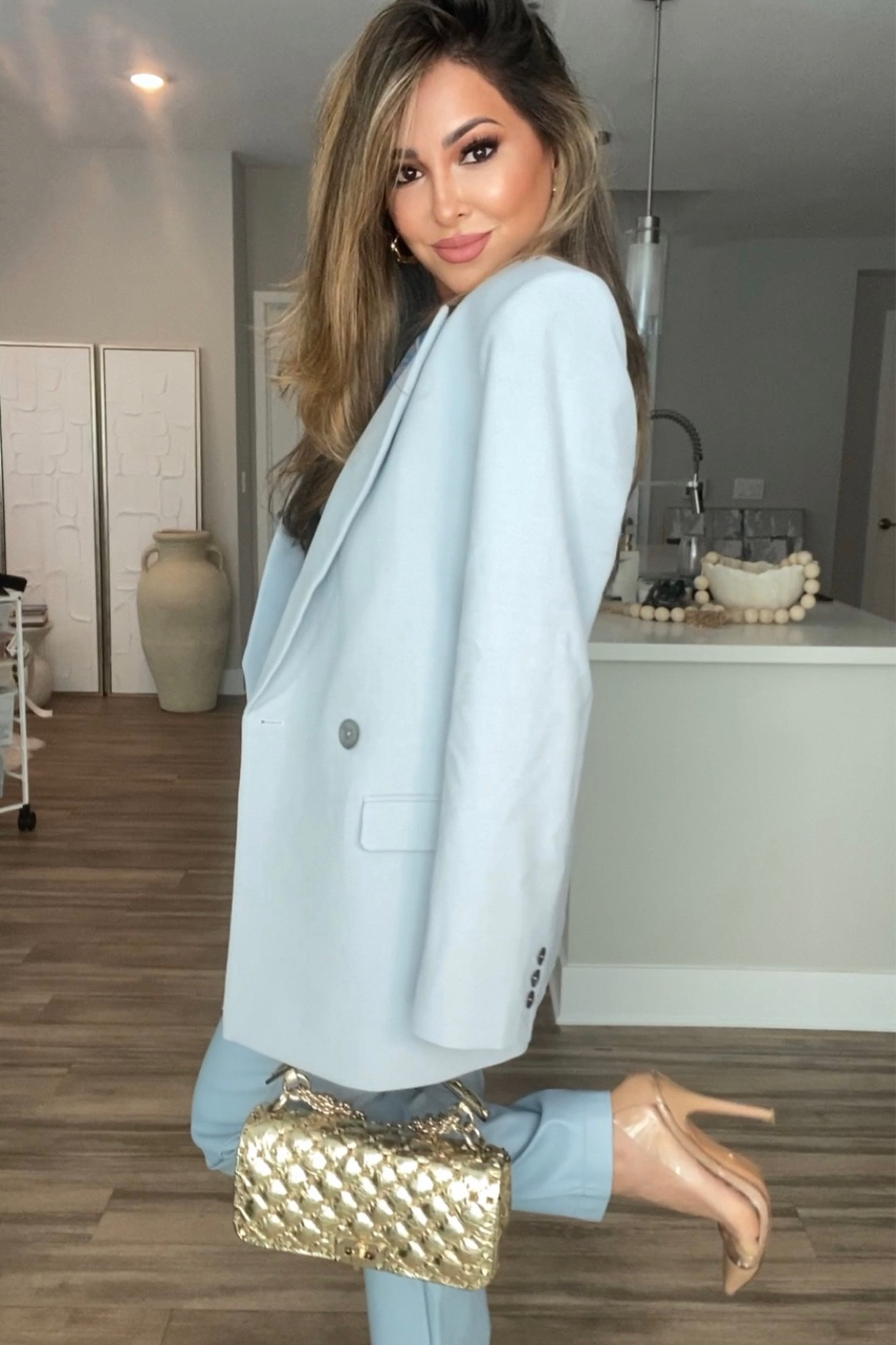 3 Ways To Style A Silk Scarf 💫
Outfit Details:
bag — @valentino “rockstud spike shoulder bag in crackle effect metallic nappa leather” — available on their website but won’t link here 
scarf — @porscheusa taycan
earrings — @saintliz
(Everything else is linked)

Sizes:
pants — US 4
blazer — XS

#LTKstyletip #LTKshoecrush #LTKU