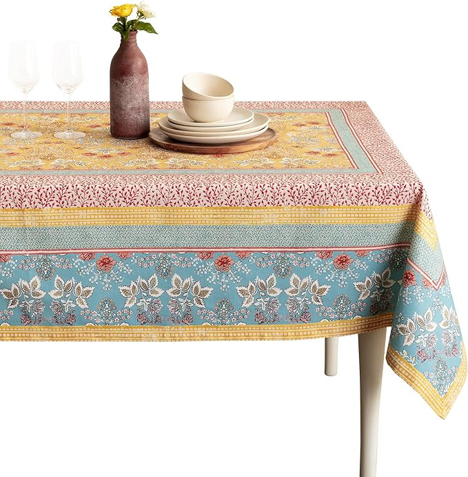 Maison d' Hermine Table Cloth Rectangle Table 100% Cotton 60 x 90 Inches Tablecloth Reusable Deco... | Amazon (US)