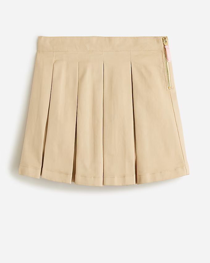 Girls' pleated chino skirt | J.Crew US