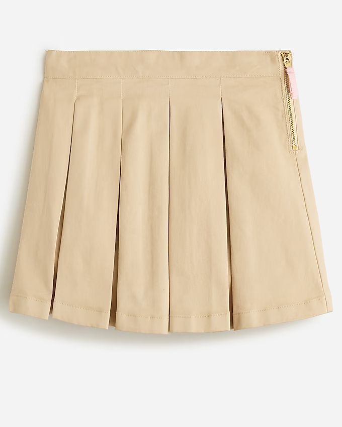 Girls' pleated chino skirt | J.Crew US
