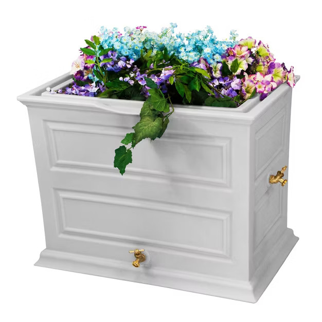 Good Ideas Savannah 50 Gallon Colonial Outdoor Home Rain Barrel and Garden Planter Storage Bucket... | Target