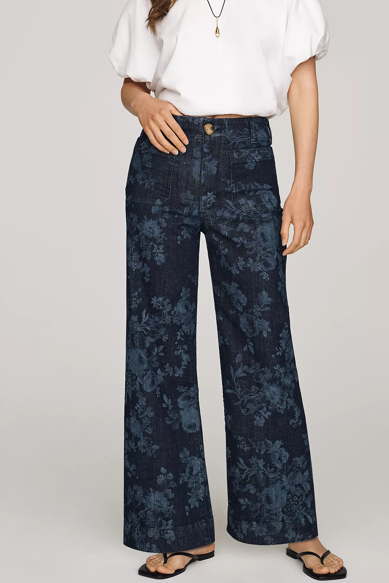 Maeve Colette High-Rise Wide-Leg Full-Length Jeans | Anthropologie (US)
