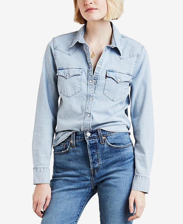 Women's Cotton Ultimate Western Denim Shirt | Macys (US)