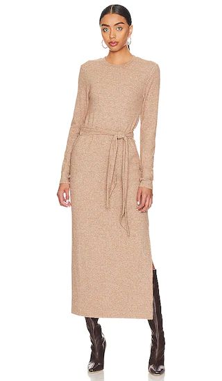 London Rib Dress in Light Walnut Heather | Revolve Clothing (Global)