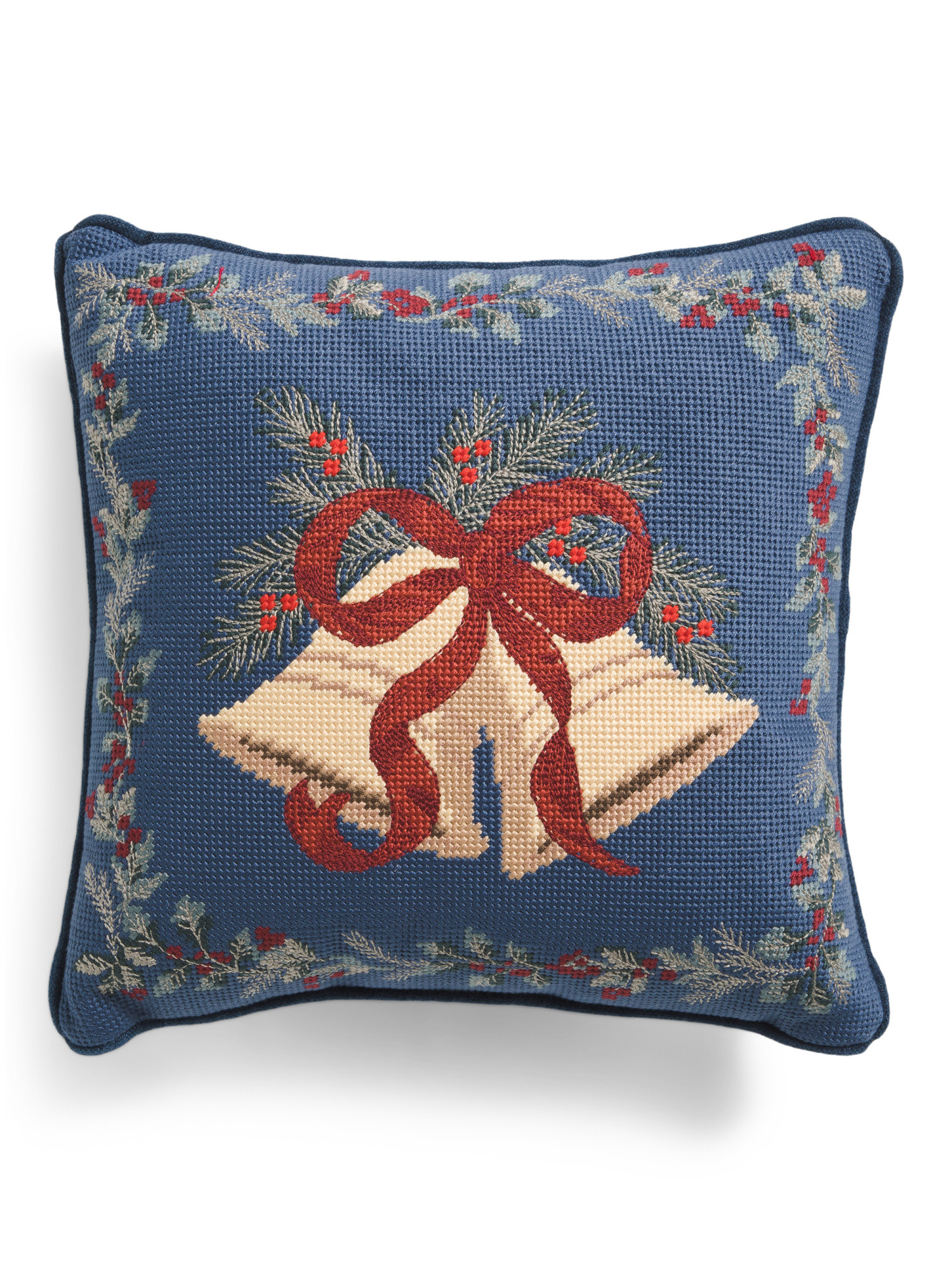 14x14 Holly Bell Needlepoint Pillow | Throw Pillows | Marshalls | Marshalls